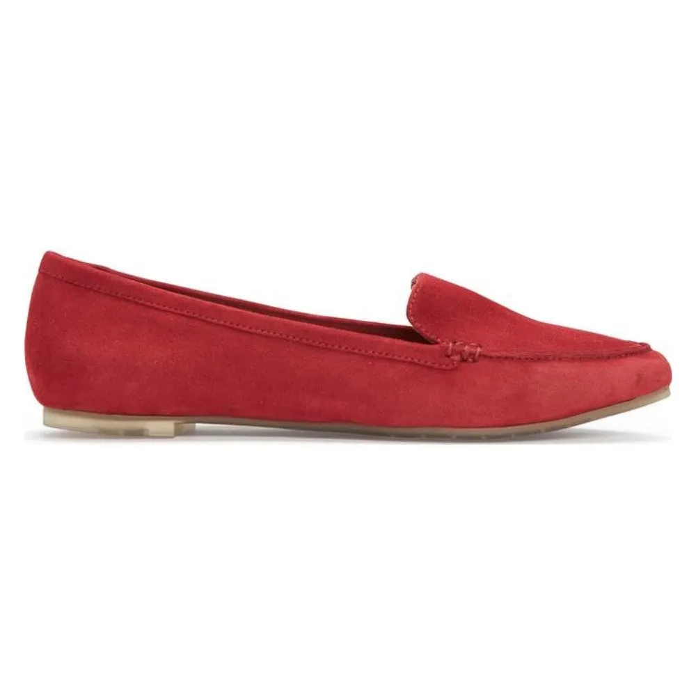 Audra Garnet Red Suede Me Too Flat