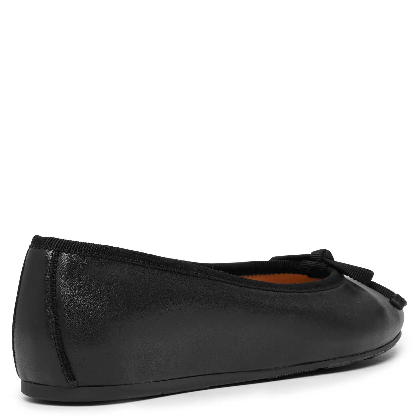 Ballerina black leather flats