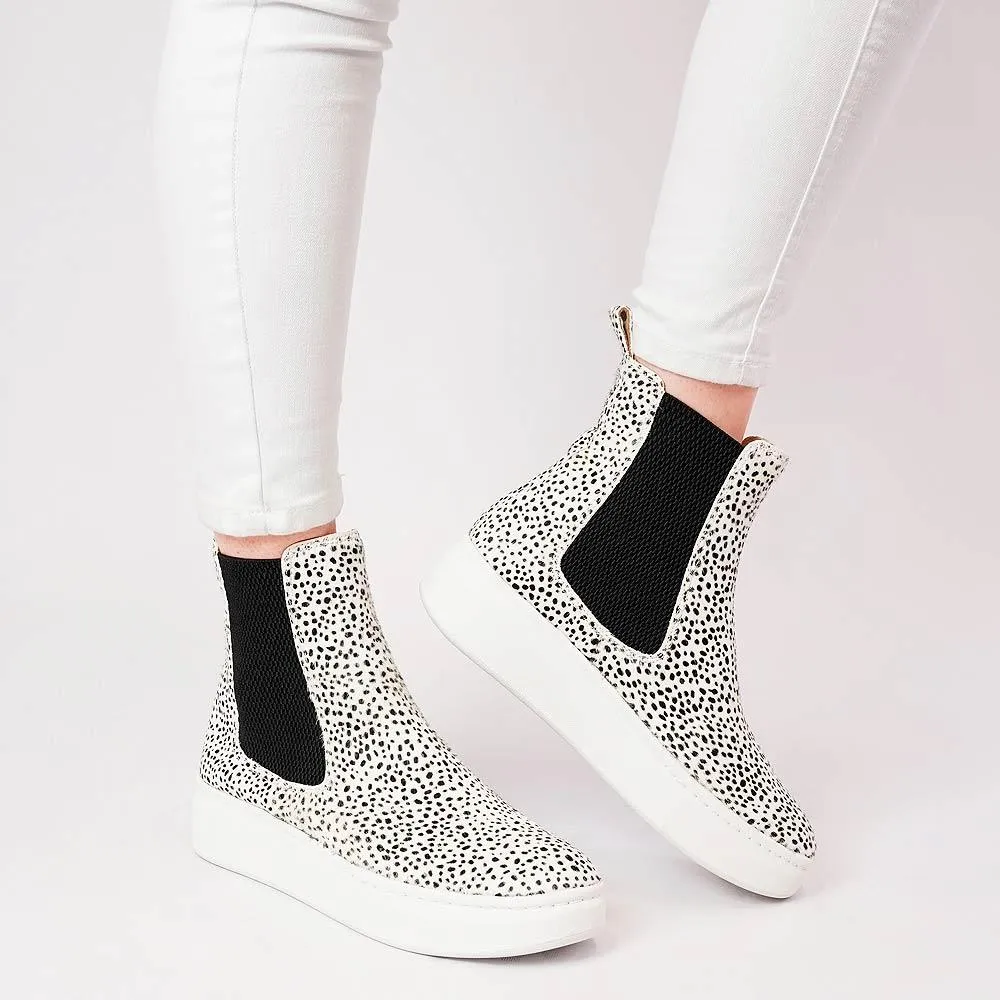 Chelseacity Snow Leopard Chelsea Boots
