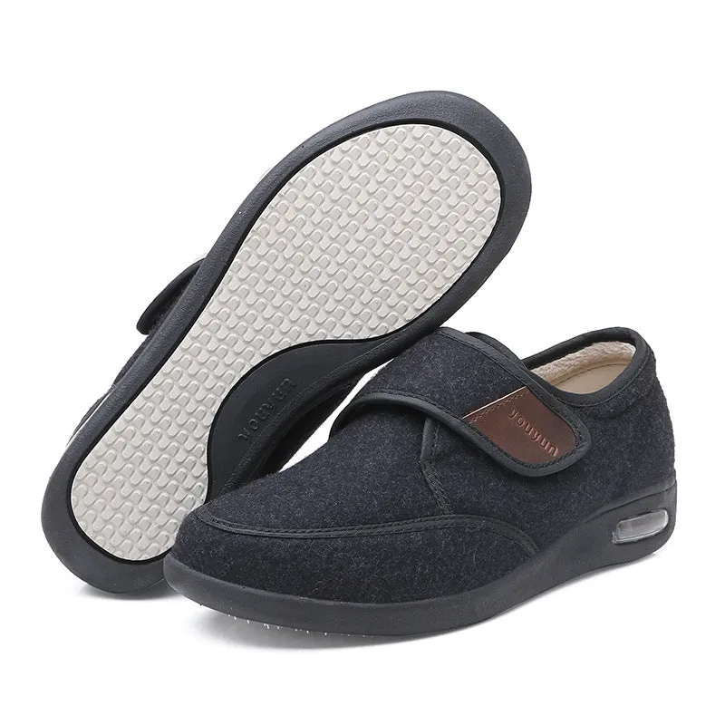 Cilool Wool Upper Adjustable Velcro Easy Wear Shoes - NW013Y