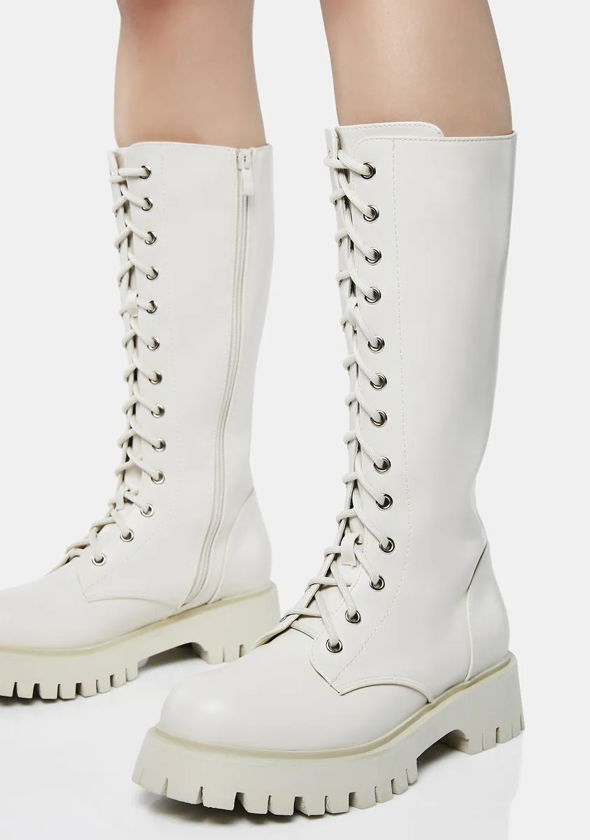 Cream River Sake Long Boots