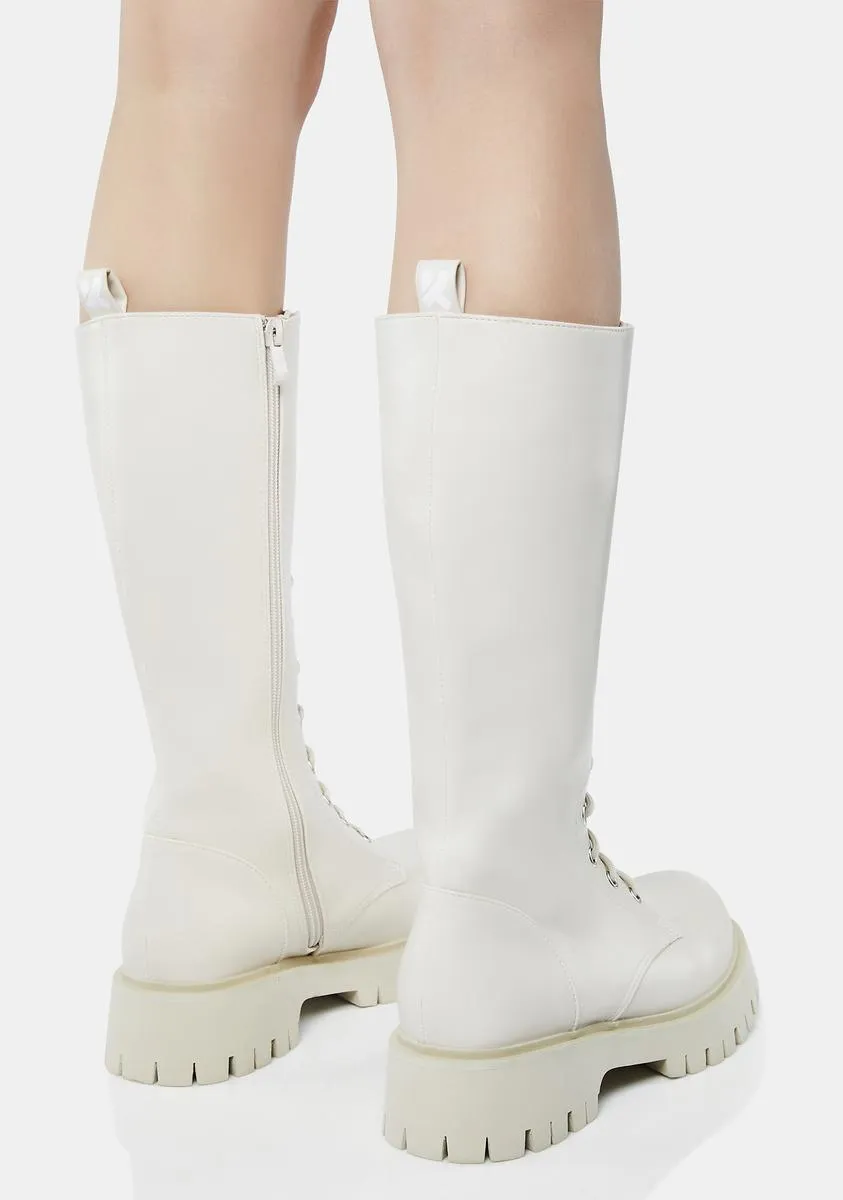 Cream River Sake Long Boots