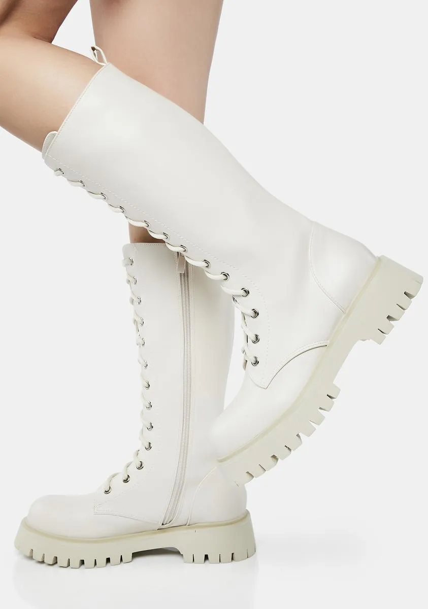 Cream River Sake Long Boots