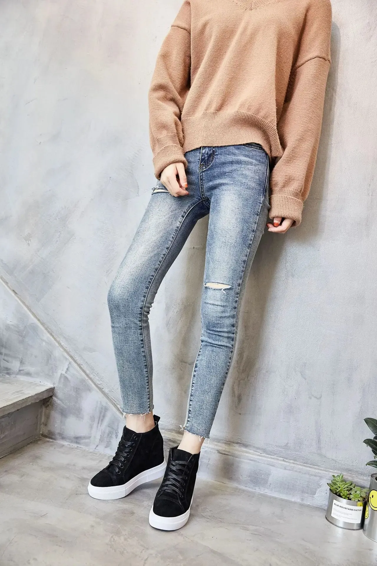 Joskaa 2024 New Cute New Black Platform Sneakers