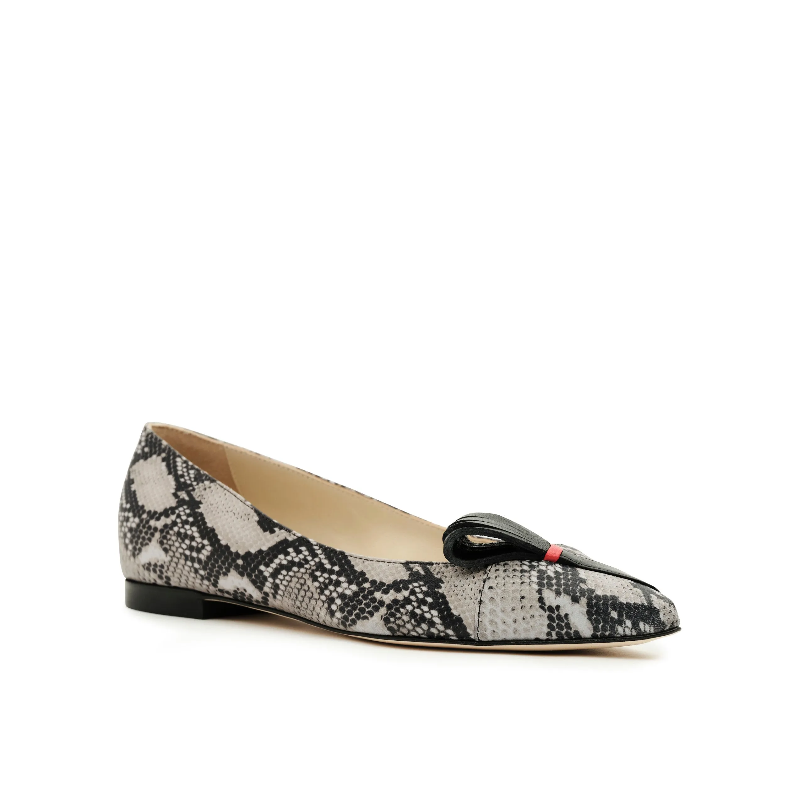 Lady O Faux Snakeskin Style Ballet Flats