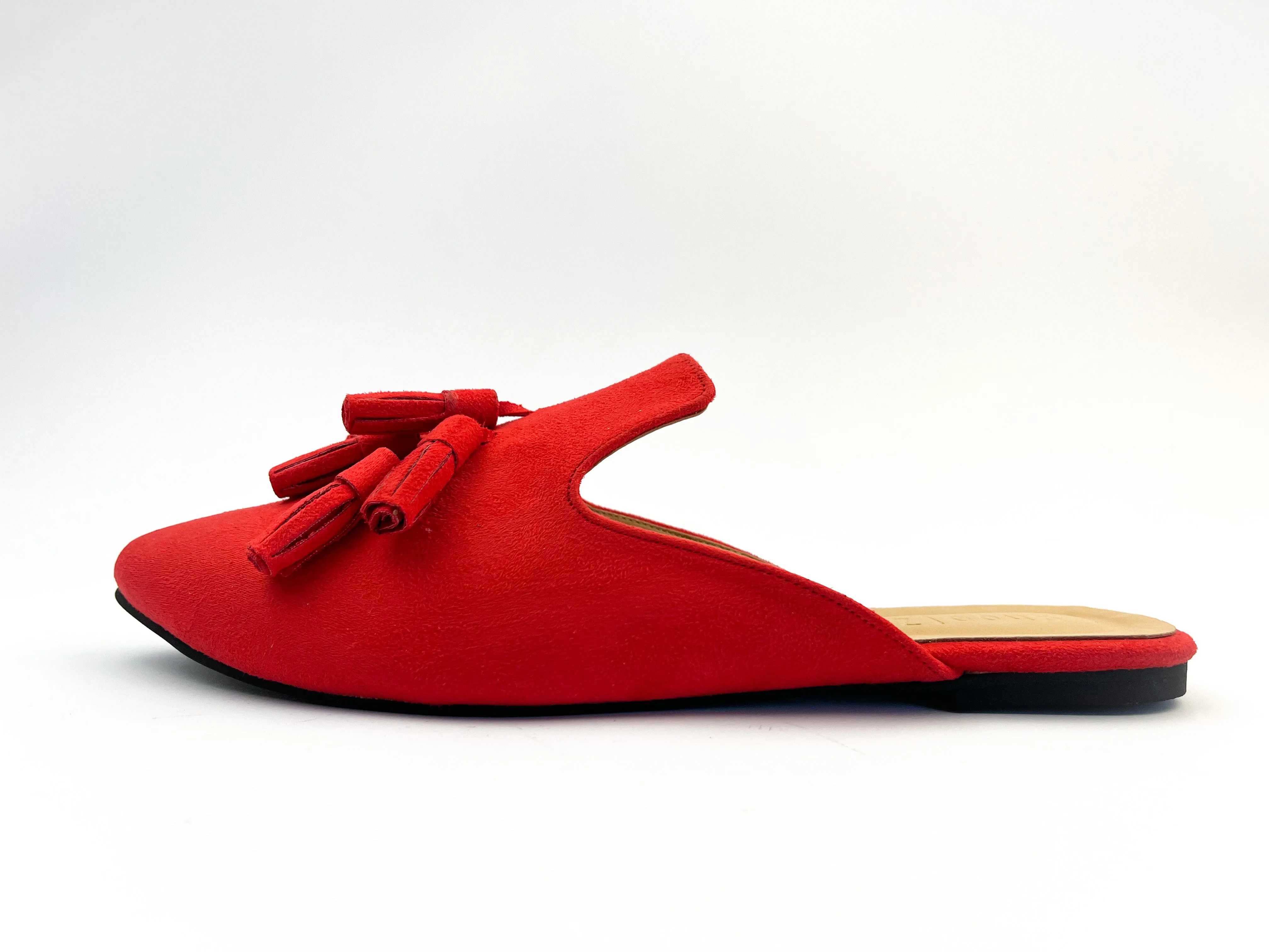 Red Tasseled Mules