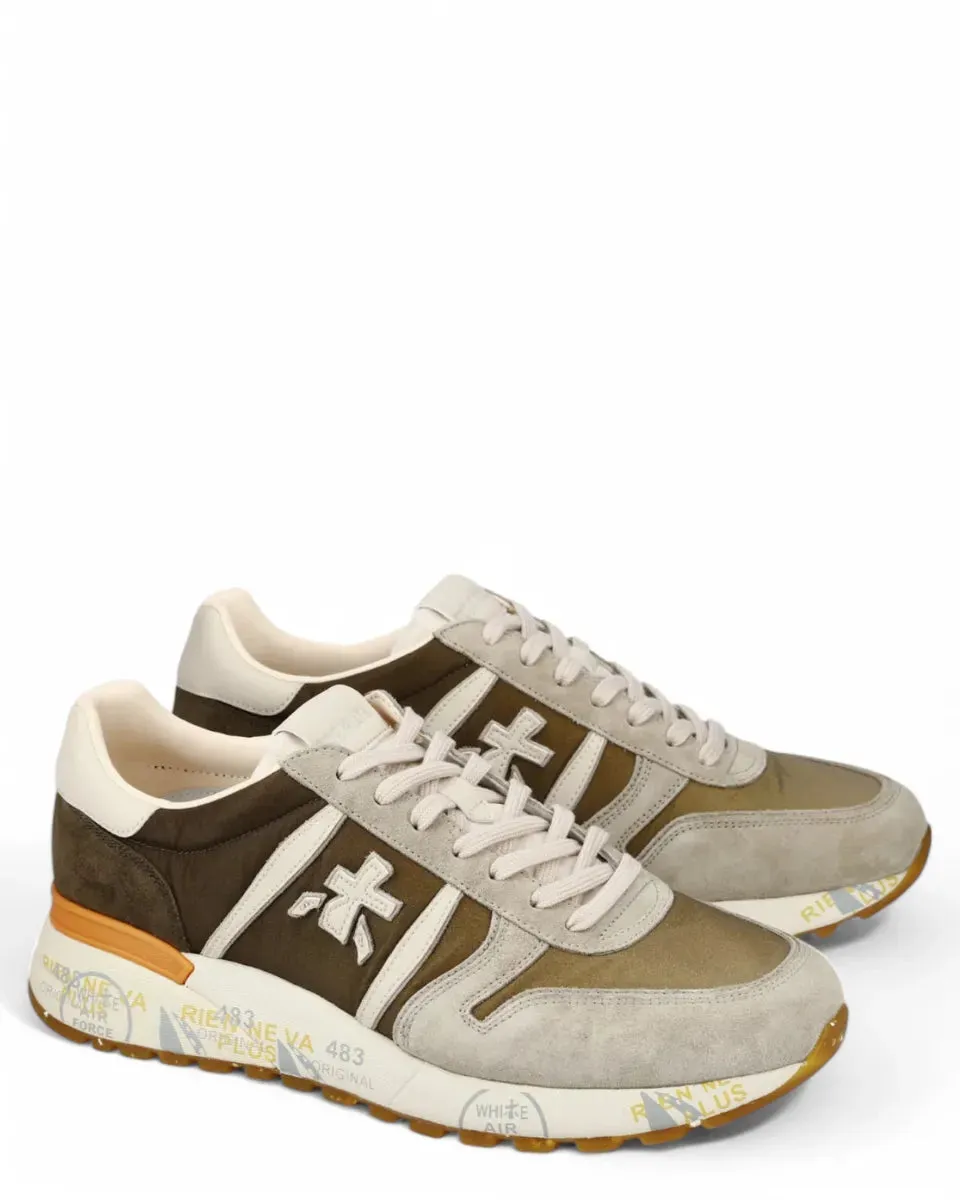 Sneakers LANDER 7206 in Pelle Scamosciata e Nylon