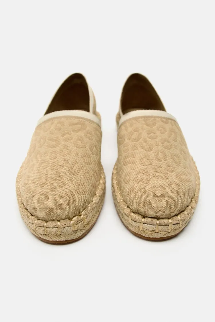 ZARA - FLAT ANIMAL PRINT ESPADRILLES